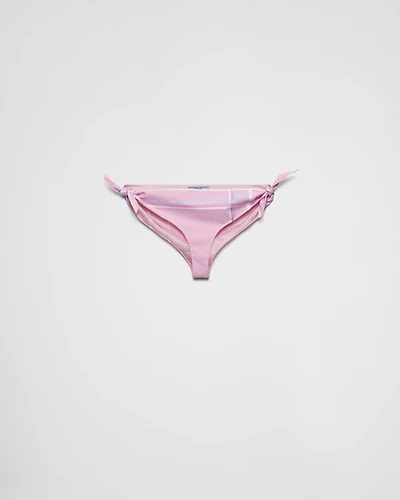 Cotton bikini briefs a check pattern