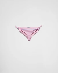 Cotton bikini briefs a check pattern