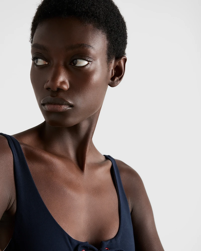 One-piece stretch jersey swimsuit