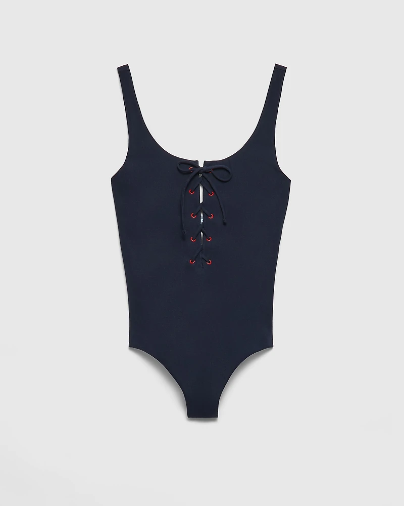 One-piece stretch jersey swimsuit