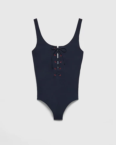 One-piece stretch jersey swimsuit
