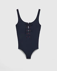 One-piece stretch jersey swimsuit