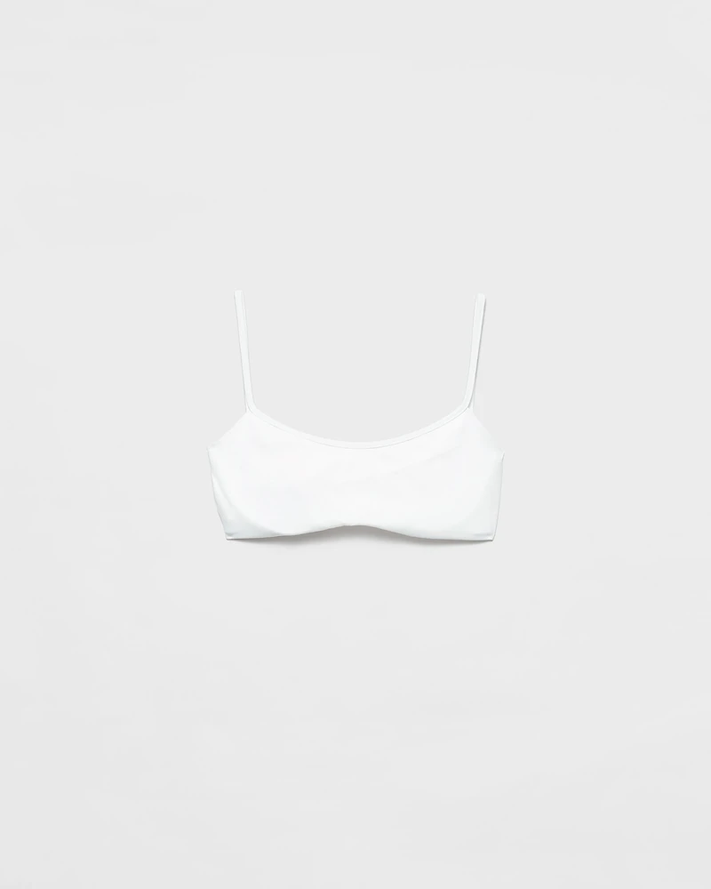Stretch jersey bikini top