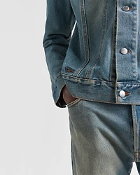 Denim blouson jacket
