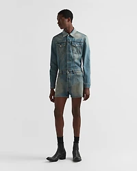 Denim blouson jacket