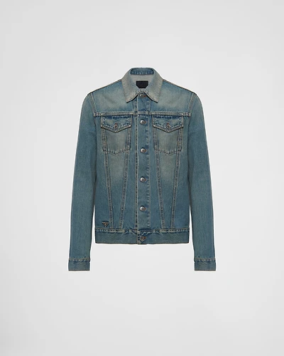 Denim blouson jacket