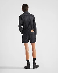 Denim blouson jacket