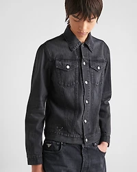 Denim blouson jacket