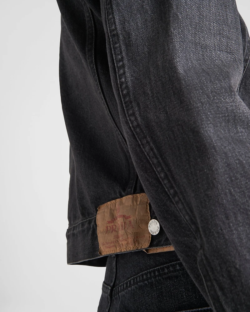 Denim blouson jacket