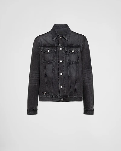 Denim blouson jacket