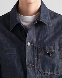 Chambray blouson jacket