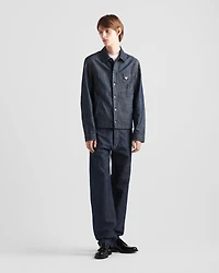 Chambray blouson jacket