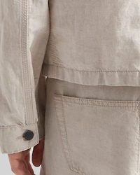Chambray blouson jacket