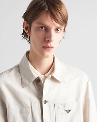 Chambray blouson jacket