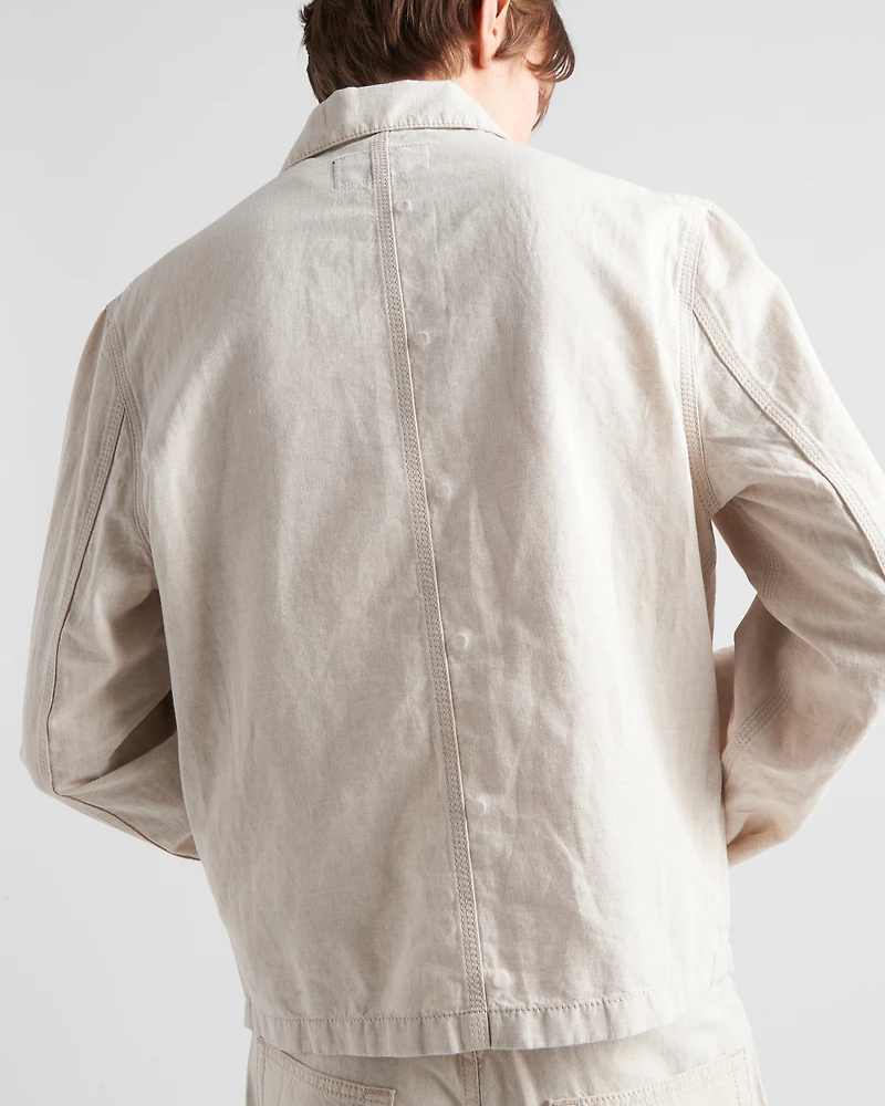 Chambray blouson jacket