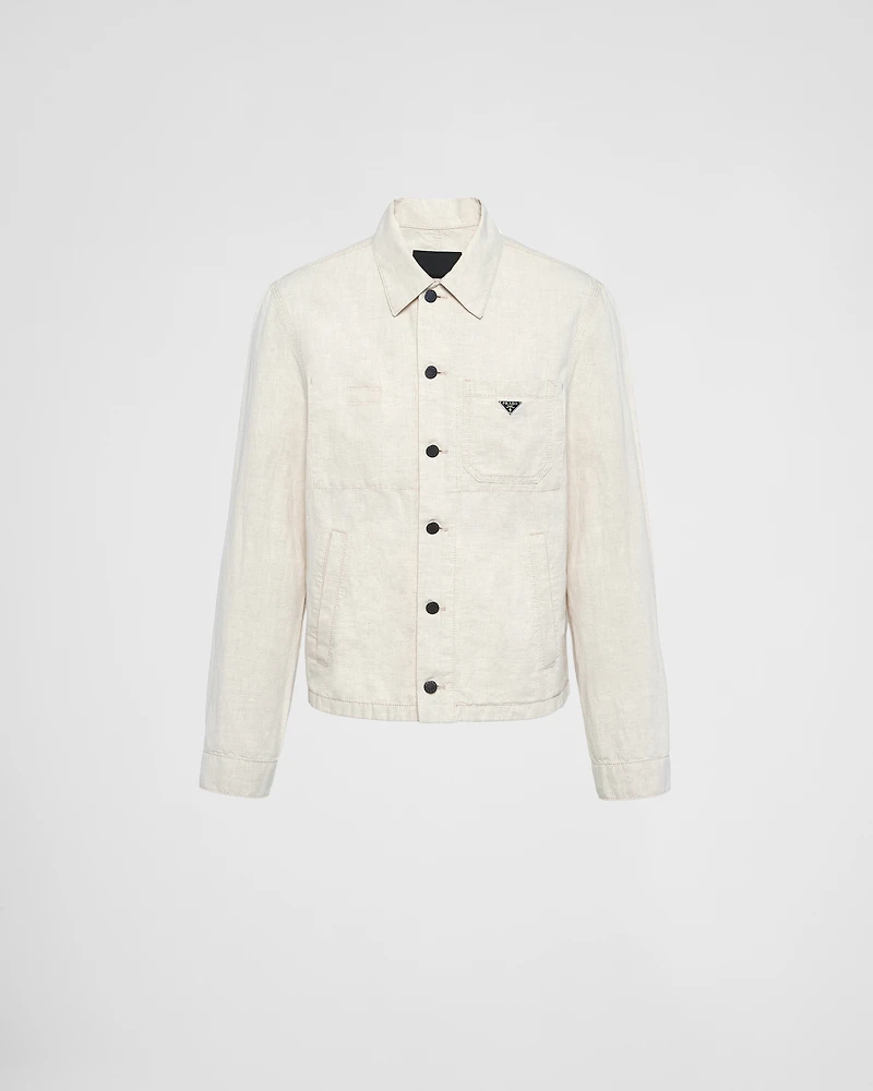 Chambray blouson jacket