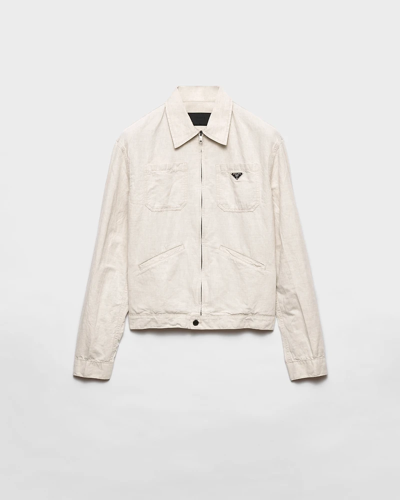 Chambray blouson jacket