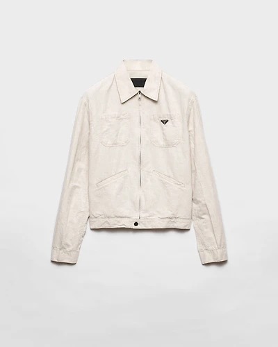 Chambray blouson jacket