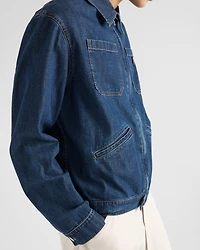 Light denim zipper jacket