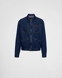 Light denim zipper jacket