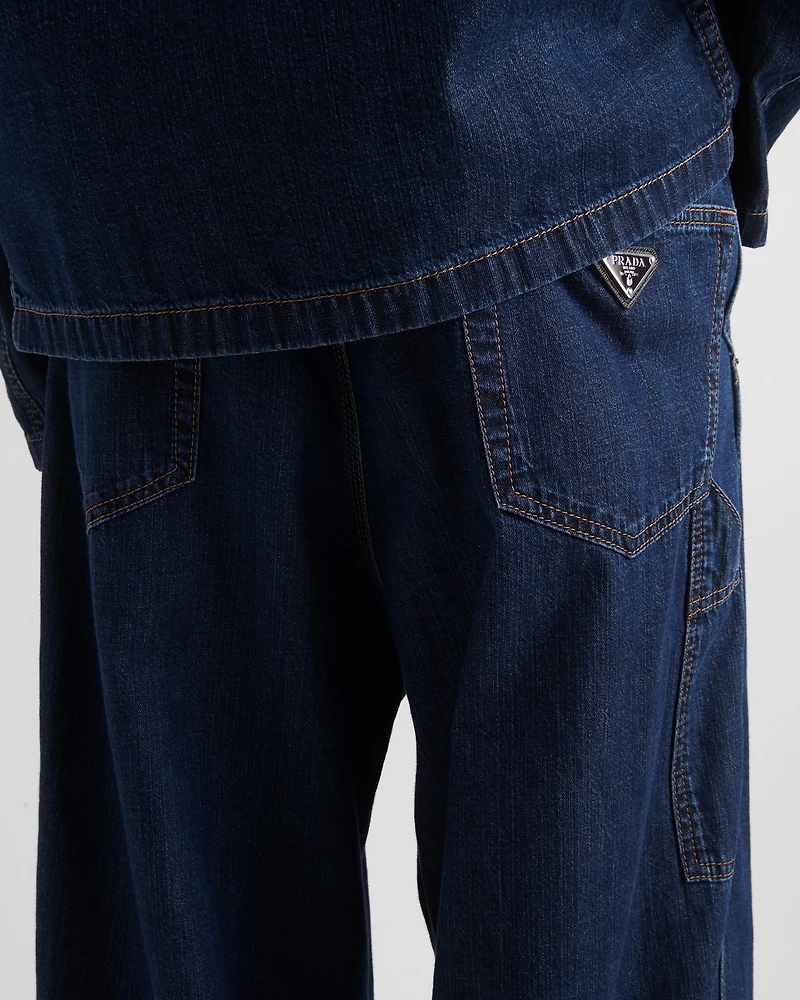 Light denim blouson jacket