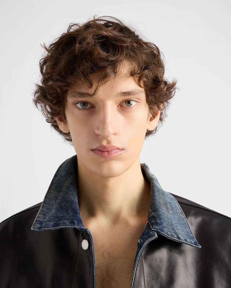Denim and leather jacket