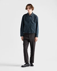 Denim blouson jacket