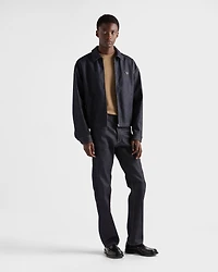 Denim blouson jacket