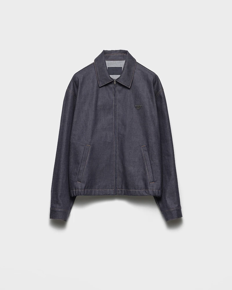 Denim blouson jacket