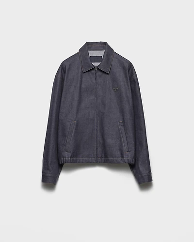Denim blouson jacket