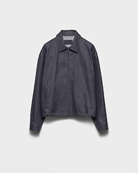 Denim blouson jacket