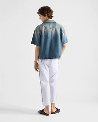 Denim bowling shirt