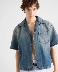 Denim bowling shirt