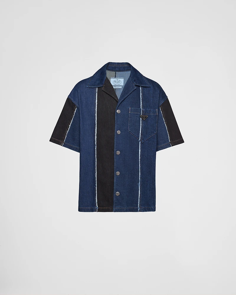 Double Match striped denim shirt