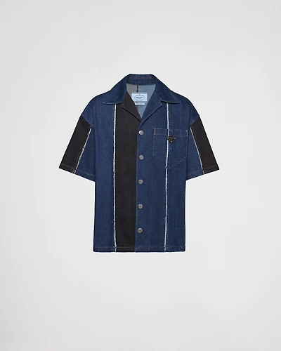 Double Match striped denim shirt