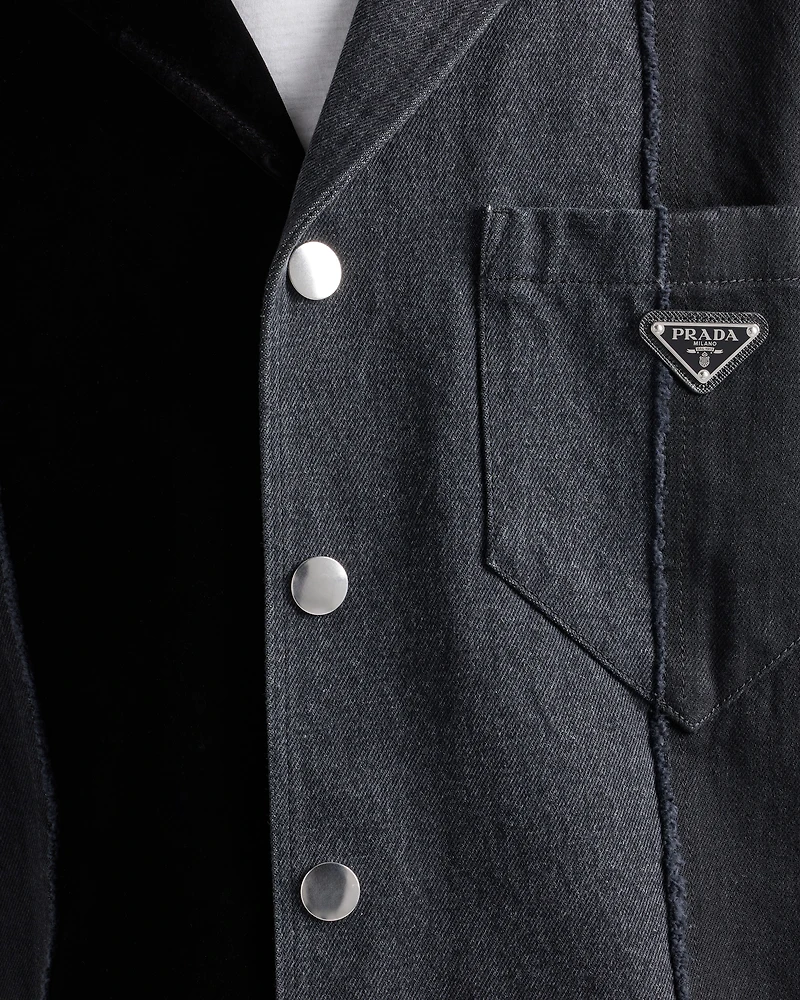 Denim patchwork shirt