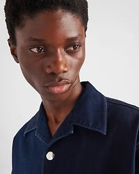 Double Match washed denim shirt