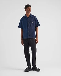 Double Match washed denim shirt