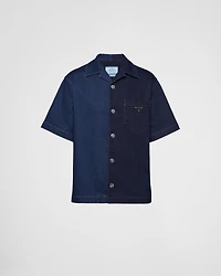 Double Match washed denim shirt