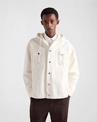 Hooded denim shirt