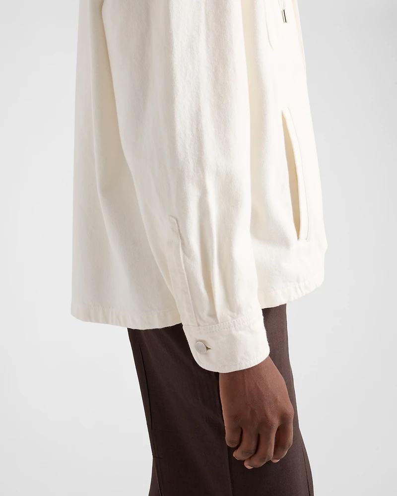 Hooded denim shirt