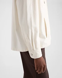 Hooded denim shirt
