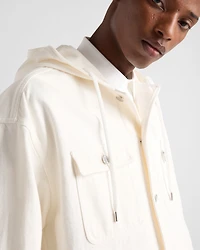 Hooded denim shirt