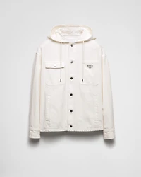 Hooded denim shirt