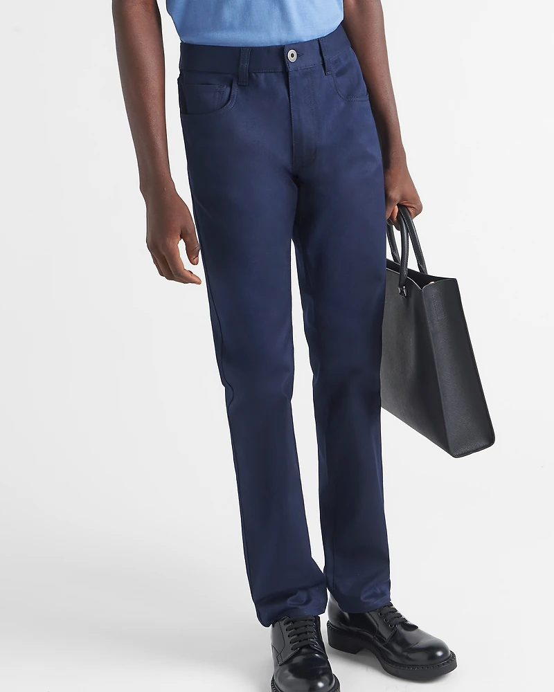 Five-pocket stretch drill jeans