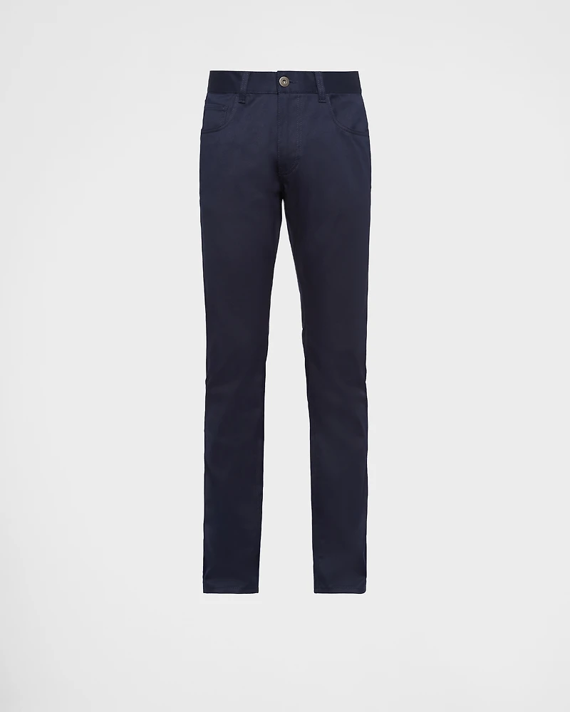 Five-pocket stretch drill jeans