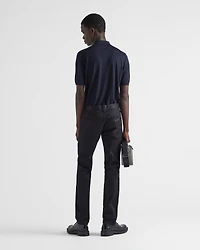 Five-pocket stretch drill jeans