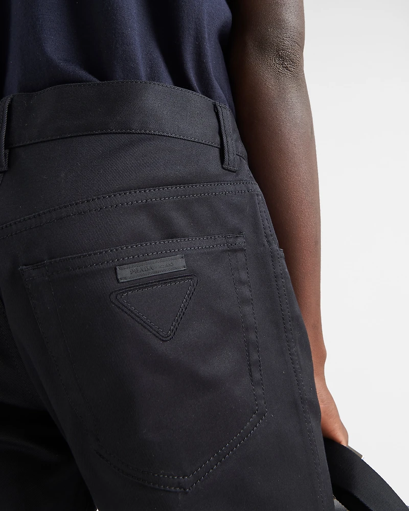 Five-pocket stretch drill jeans