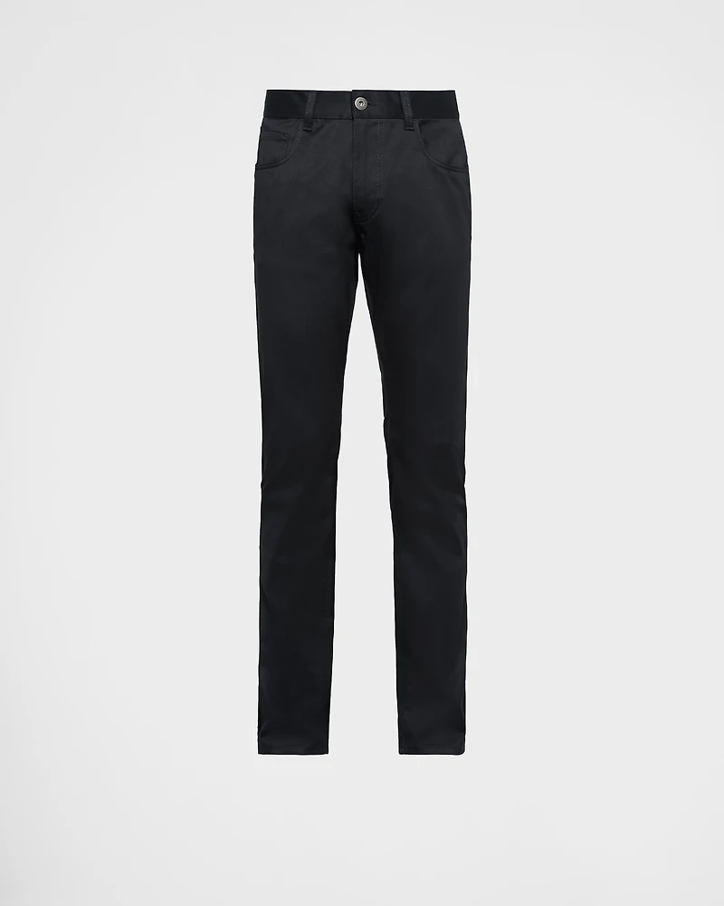 Five-pocket stretch drill jeans