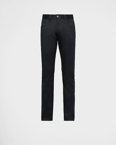Five-pocket stretch drill jeans